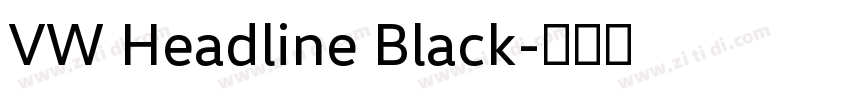 VW Headline Black字体转换